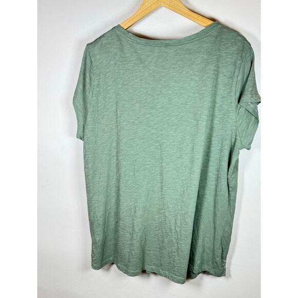 Sundance Womens Plus Size Top Short Sleeve Embroidered Boxy Fit XXL Green Cotton - Picture 5 of 7